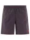 Alexander Mcqueen Alexander Mc Queen Skull Dots Swim Shorts In Gray