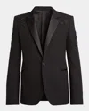 Alexander Mcqueen Men's Bead-embellished Tuxedo Jacket In Black
