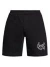 Alexander Mcqueen Alexander Mc Queen Black Bermuda Shorts With Distorted Logo In Black