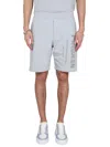 Alexander Mcqueen Men Bermuda Shorts With Graffiti Logo Print In Multicolor