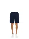 Alexander Mcqueen Bermuda Shorts With Selvedge Logo Band