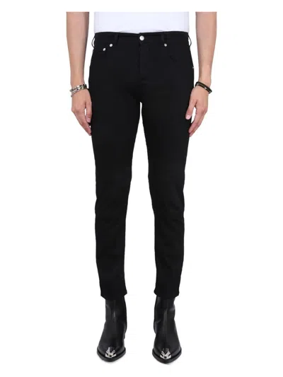Alexander Mcqueen Men's Biker Jeans In Black