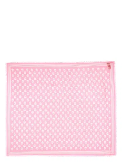 ALEXANDER MCQUEEN MEN'S BIKER SKULL PRINT SCARF