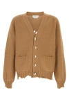 Alexander Mcqueen Distressed Skull Cardigan In Brown