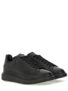 Alexander Mcqueen Oversize Leather Low-top Sneakers In Black