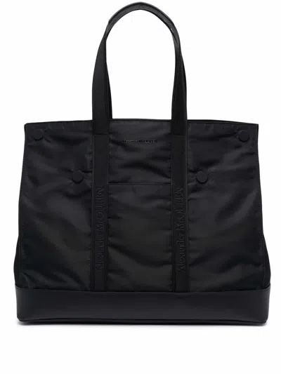 Alexander Mcqueen Men Black Bag With Logo