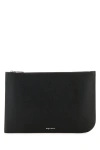 Alexander Mcqueen Men Black Leather Large Sling Pouch In Black