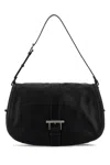 Alexander Mcqueen Men Black Leather Maxi Satchel Shoulder Bag In Black