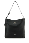Alexander Mcqueen Leather Pendant Shopping Bag In Black