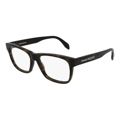 Alexander Mcqueen Men's Black Square Eyeglass Frames Am0307o 002