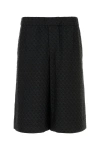 Alexander Mcqueen Skull Jacquard Pattern Shorts In Black