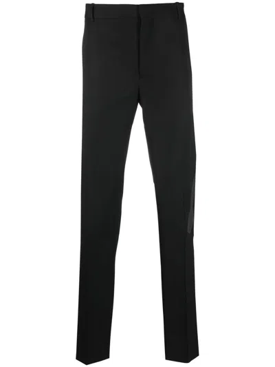 Alexander Mcqueen Men's Black Wool Cigarette Pants For Ss23 Collection