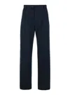 Alexander Mcqueen Blue Straight Tailored Pants In Cotton Man In Blue