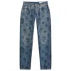 Alexander Mcqueen Jeans Mit Totenkopf-print In Blue/black