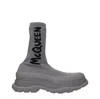 Alexander Mcqueen Men's Boots Fabric Gray