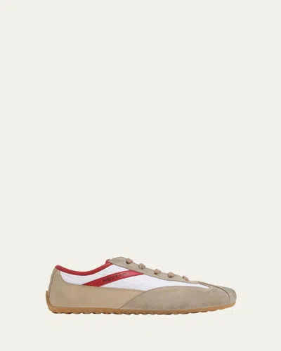 Alexander Mcqueen Men's Boxe Suede, Nylon, & Leather Low-top Sneakers In Gray