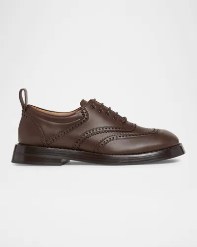 Alexander Mcqueen The Brogue Oxford In Brown