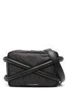 Alexander Mcqueen Alexander Mc Queen Black Camera Bag With Leather Details In Black