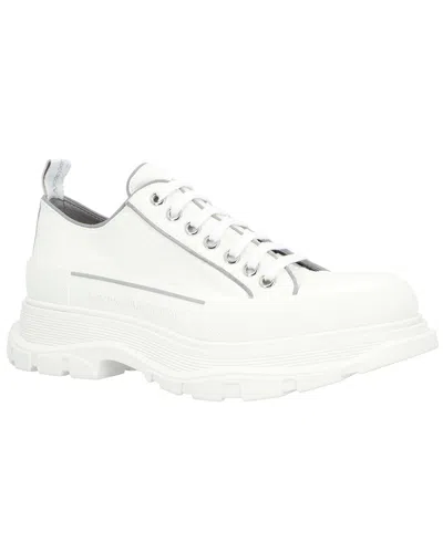 Alexander Mcqueen Men's Canvas Tread Sneaker In White