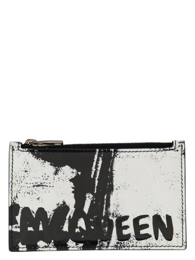 Alexander Mcqueen Men's Card Holder With Logo In Black