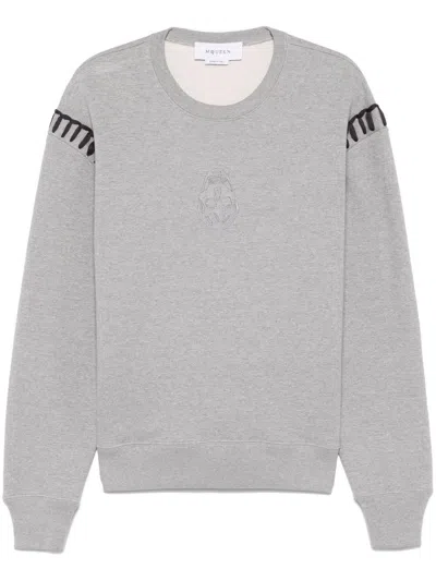 Alexander Mcqueen Men's Casual Sweatshirt In Gray