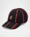 Alexander Mcqueen Skull-patch Baseball Cap In Black/red