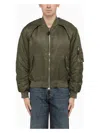 Alexander Mcqueen Alexander Mc Queen Convertible Khaki Nylon Bomber Jacket In Green