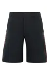 Alexander Mcqueen Black Cotton Bermuda Shorts In Black
