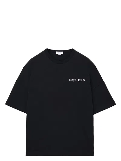 Alexander Mcqueen Men's Cotton Clothing T-shirts In Black