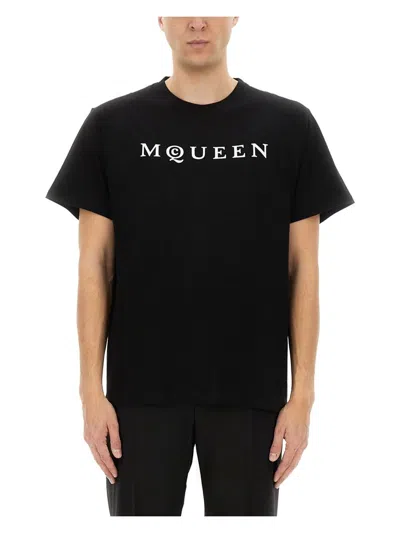 Alexander Mcqueen Men's Cotton Clothing T-shirts In Black