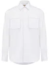Alexander Mcqueen Long Sleeved Pocket Detailed Shirt In White