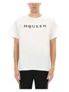 Alexander Mcqueen Logo Cotton T-shirt In White