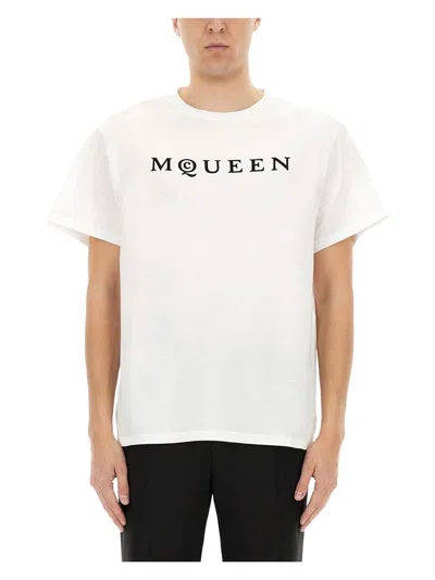 Alexander Mcqueen Men's Cotton T-shirts In White