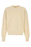 Alexander Mcqueen Crewneck Cotton Pullover Sweatshirt In Neutral