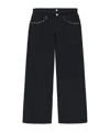 Alexander Mcqueen Men's Cropped Denim Jeans In Black In Black