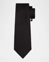 Alexander Mcqueen Men's Crystal-embellished Silk Tie In Black