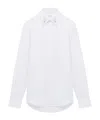 Alexander Mcqueen Men's Crystal Mirror Embroidery Shirt In Optical White In White