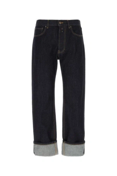 ALEXANDER MCQUEEN ALEXANDER MCQUEEN MEN DARK BLUE DENIM JEANS