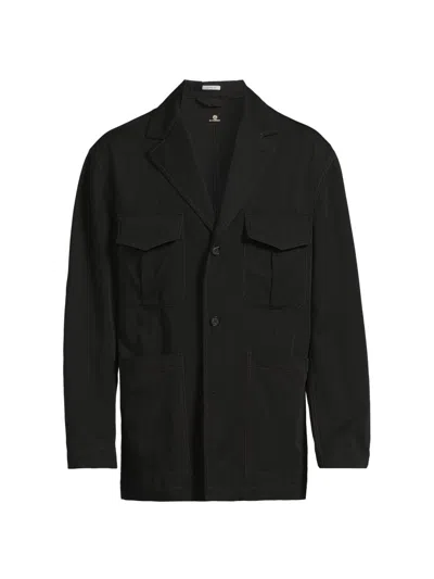 Alexander Mcqueen Men's Deconstructed Wool Jacket In Black