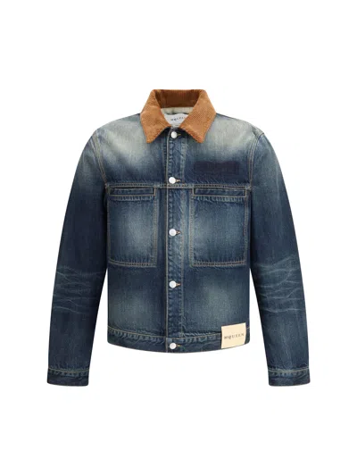 Alexander Mcqueen Men Denim Jacke In Blue