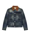 Alexander Mcqueen Trucker Jacket In Blue