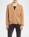 Alexander Mcqueen Men's Distressed Skull Cardigan In Black