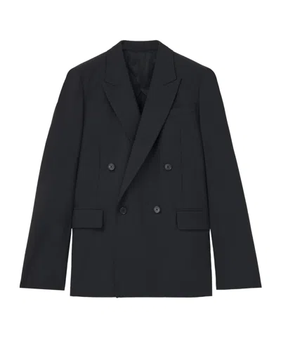 ALEXANDER MCQUEEN MEN'S DOUBLE-BREASTED TAILORED JACKET IN BLACK