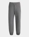 Alexander Mcqueen Men's Double-face Jersey Sweatpants In Blackmulti