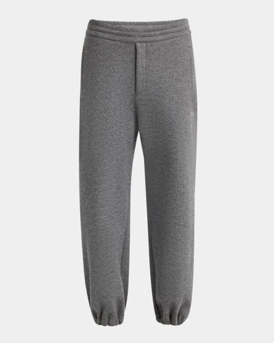 Alexander Mcqueen Men's Double-face Jersey Sweatpants In Blackmulti