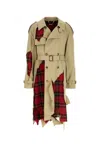 Alexander Mcqueen Men Dstressed Trenchcoat In Multi
