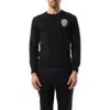 Alexander Mcqueen Men's Embroidered Chain Skull Sweatshirt In Black