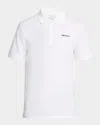 Alexander Mcqueen Men's Embroidered Logo Pique Polo Shirt In White