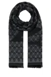 Alexander Mcqueen Foulard In Lana Ricamata Uomo