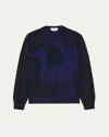 Alexander Mcqueen Merino Wool Exploded Skull Jumper In Black